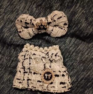 Elegant White and Black Doll Outfit Set